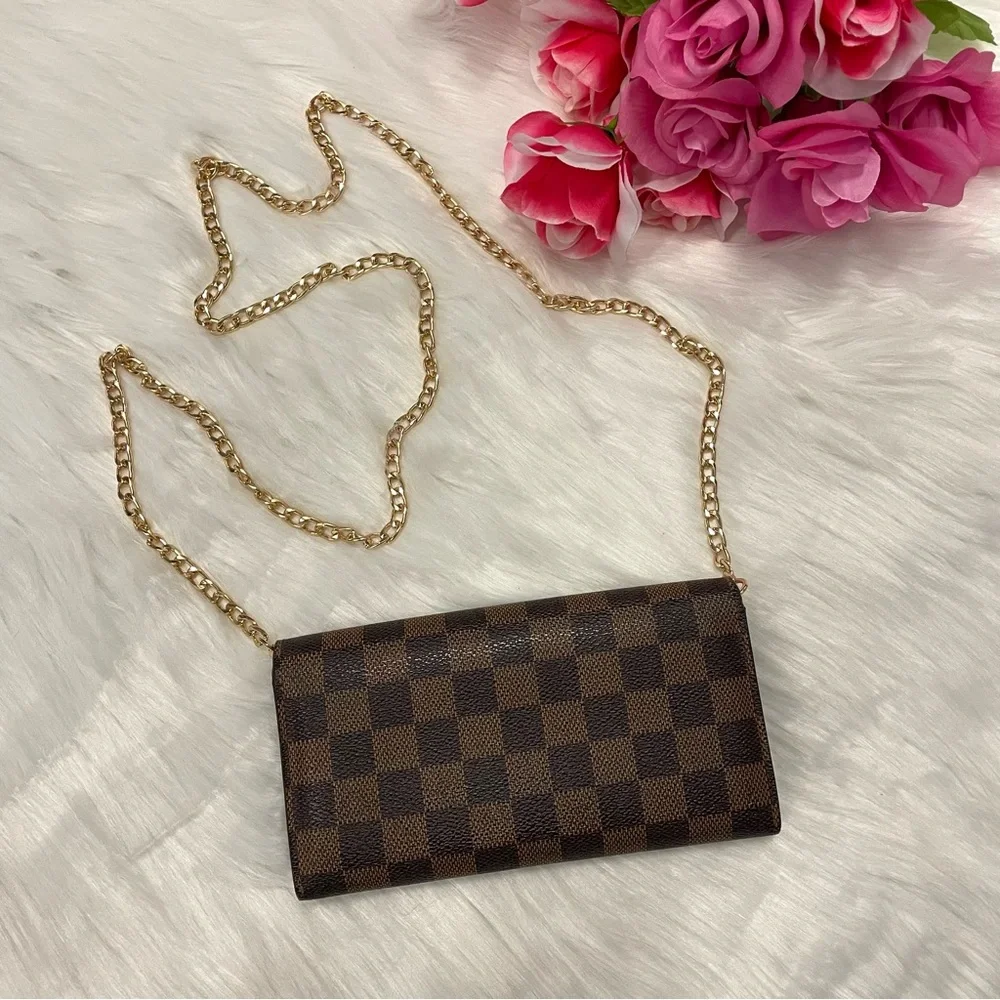 Louis Vuitton Brown Checkered Crossbody Bag - Picture 2 of 10